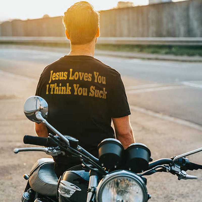 UPRANDY Jesus Loves You I Think You Suck Printed Men's T-shirt -  UPRANDY