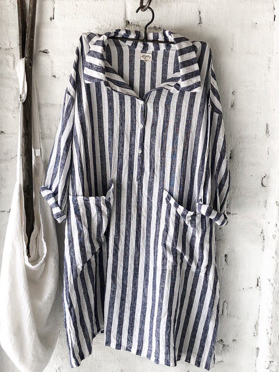 Casual Simple Color Stripe Dress