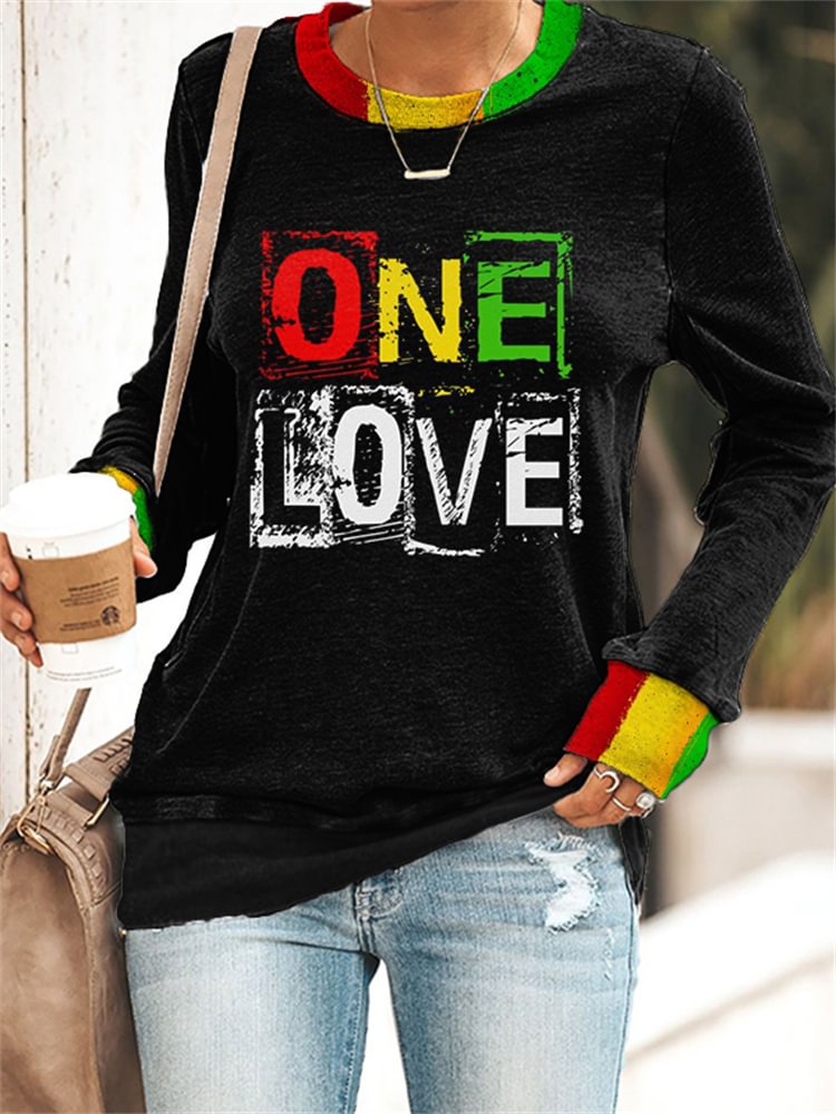 BrosWear Women's Black Pride One Love Colorblock Sweatshirt
