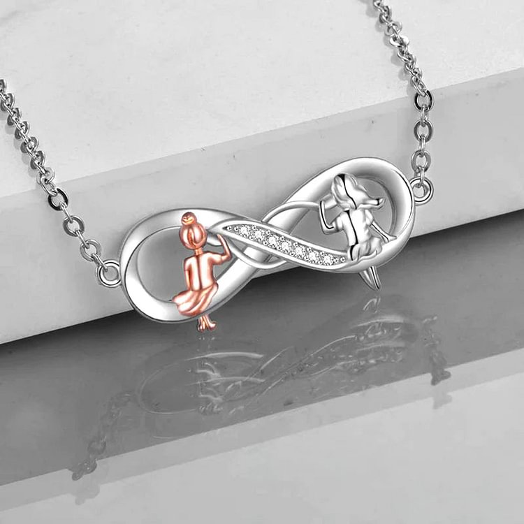 For Friend - S925 A True Friendship is a Journey without an End Sister Infinity Necklace