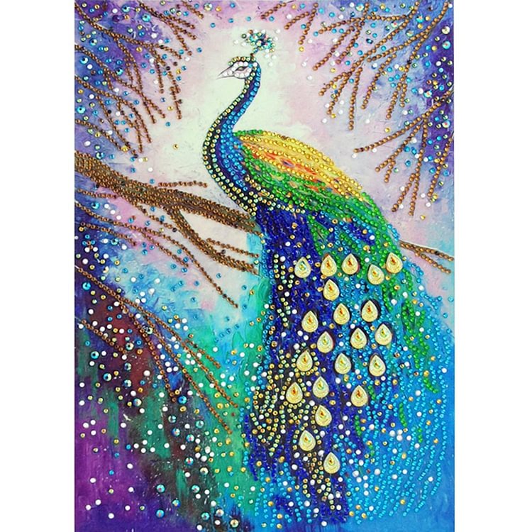 Peafowl - Special Shaped Diamond Painting - 30*40CM