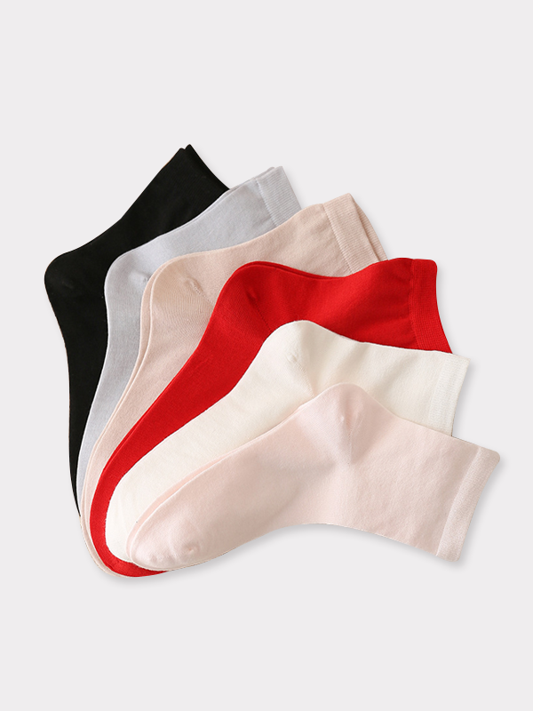 Silk Socks Women's Breathable Medium Length 6-Pack