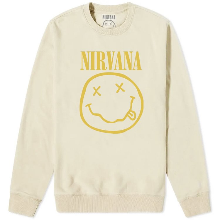 Nirvana Sweatshirt Long Sleeve Sweater Beige A