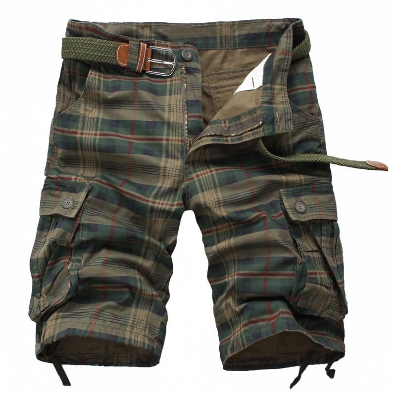 Men's casual plaid shorts / [viawink] /