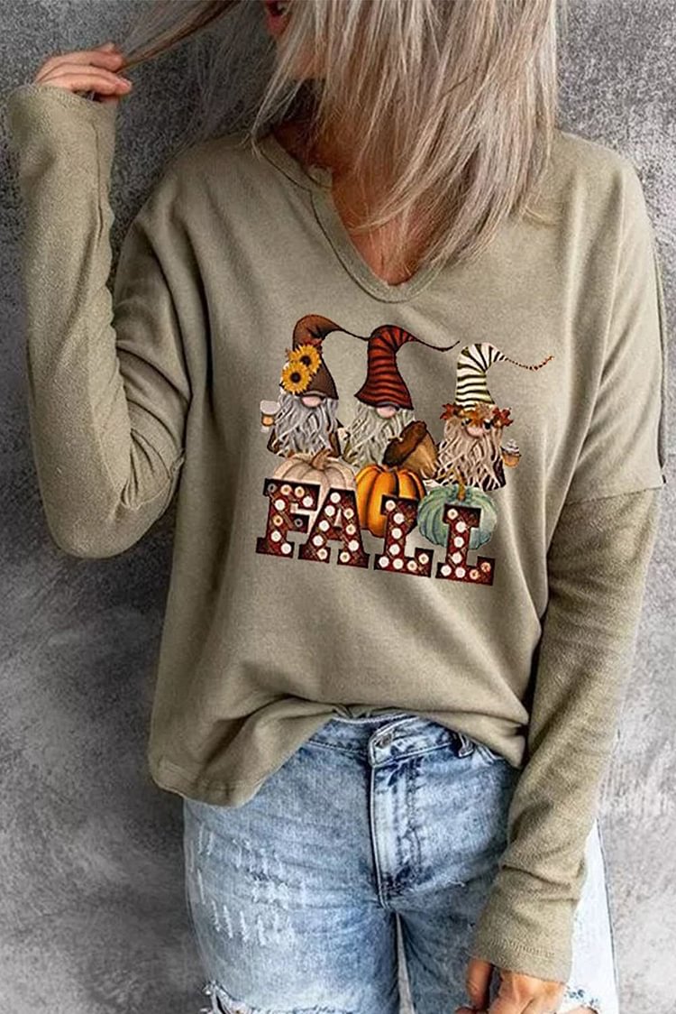 Women's Pullovers Cartoon Print Pullover-Mayoulove