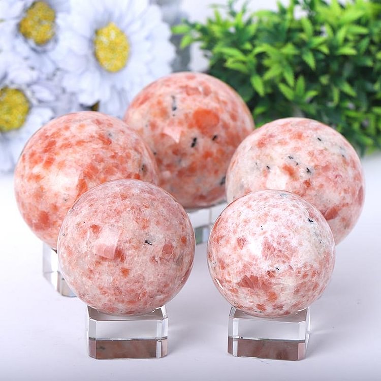 2.5"-4.5" Gold Strawberry Quartz Sphere Crystal wholesale suppliers