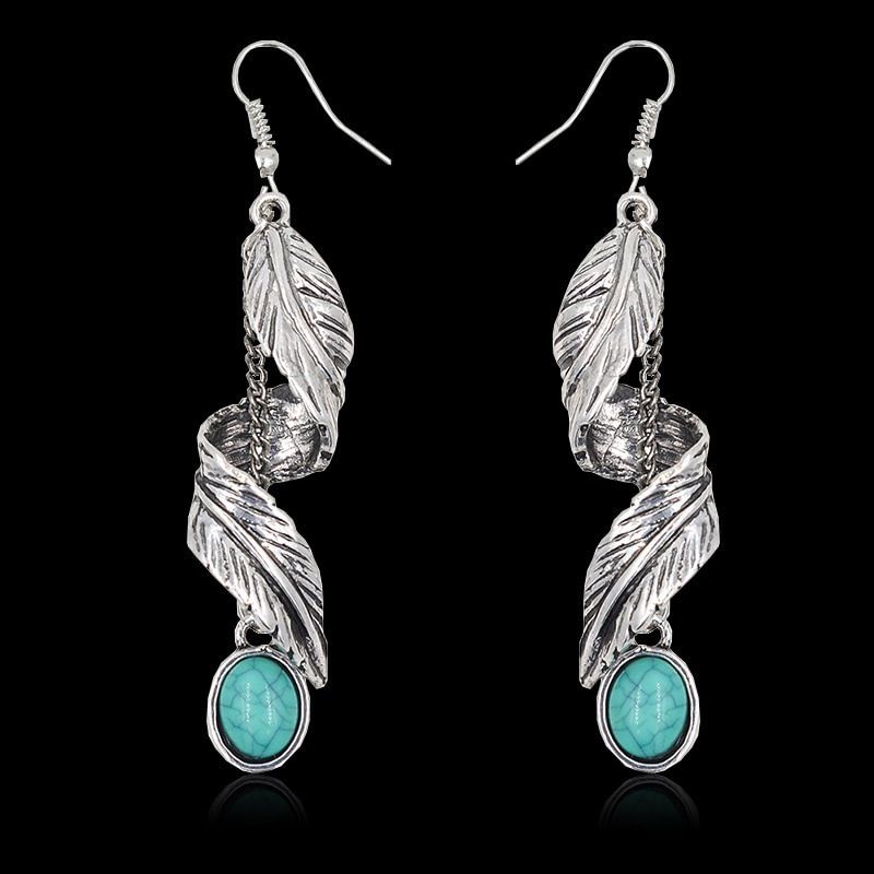 Fashion bohemian turquoise ladies earrings