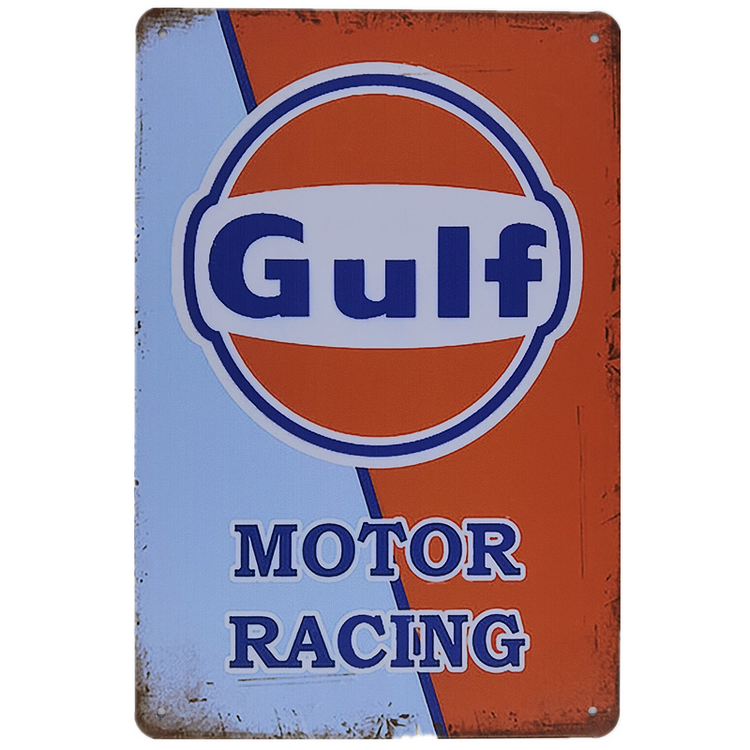 GULF MOTOR OILS - Vintage Tin Signs
