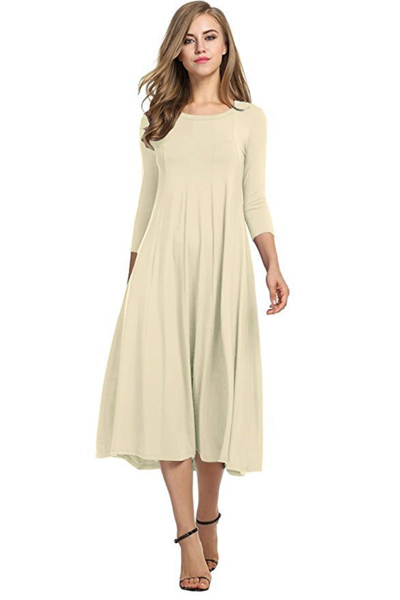 Casual Long Sleeve Pockets Casualdress-Corachic