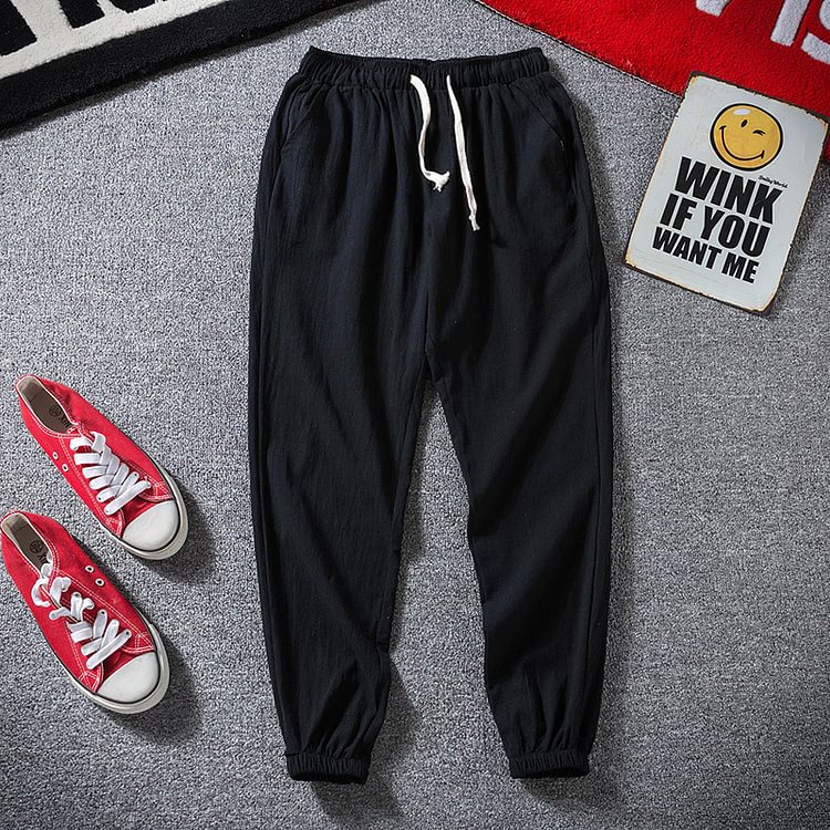 BrosWear Loose Fashion Solid Color Casual Pants