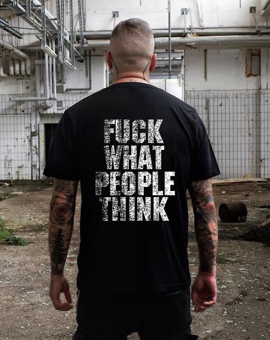 Fuck What People Think Men's Fun Monogram T-shirt - Krazyskull