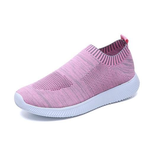 Women summer breathable women's shoes comfortable wild trend flying woven sports shoes casual shoes - vzzhome