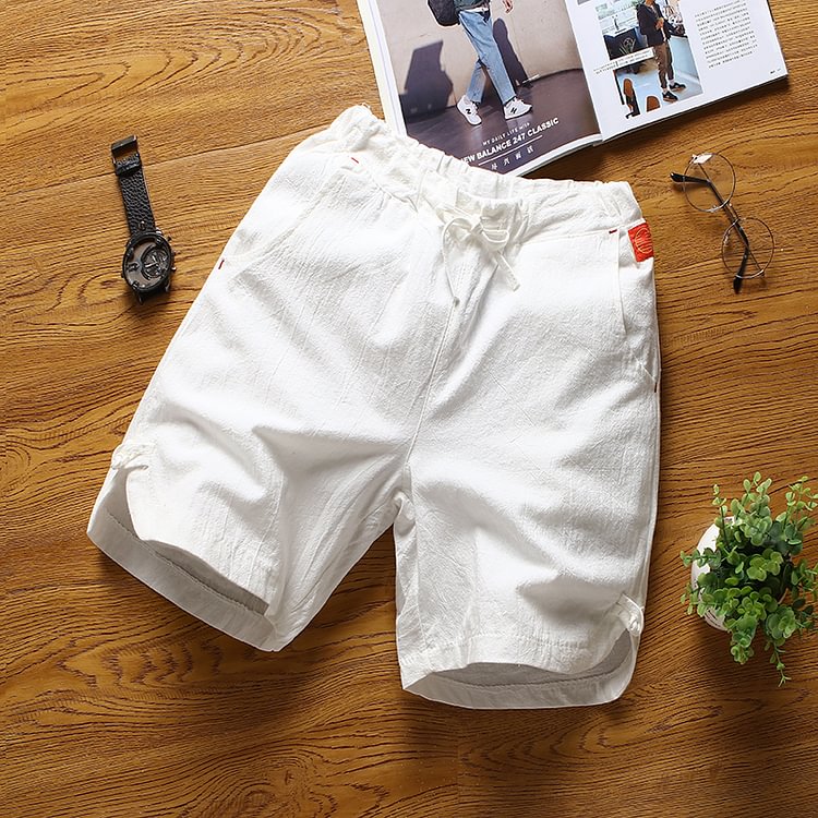 BrosWear Casual Breathable Solid Color Shorts