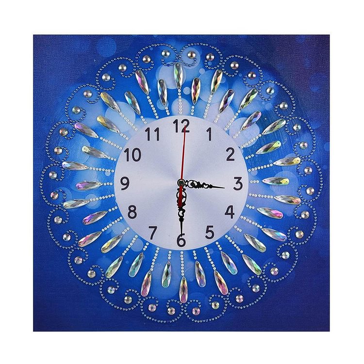 Novelty Flower Clock Special Drill Diamond Painting 35X35CM(Canvas)-gbfke