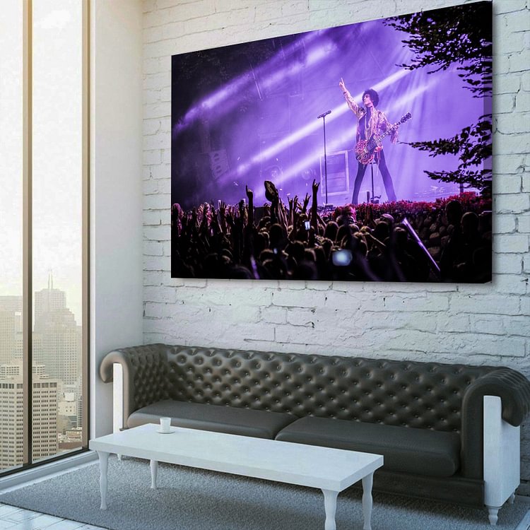 Prince Concert Live Performs Canvas Wall Art