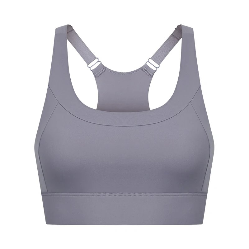 Khaki Gray Various types of adjustable encapsulated compression bra at Hergymclothing