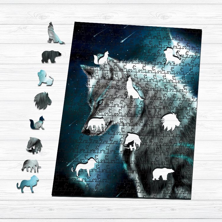 The Sulking Wolf Wooden Puzzle