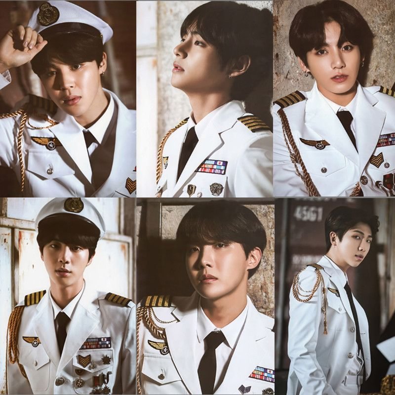 방탄소년단 Navy Uniform Poster