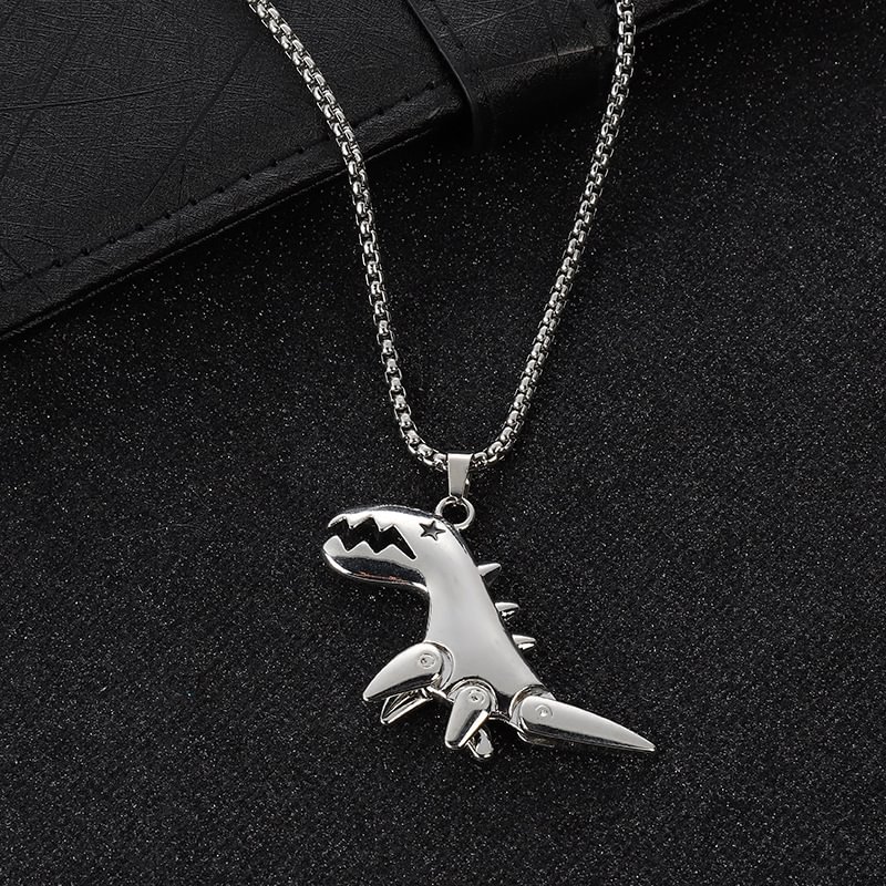 Ancient small dinosaur necklace