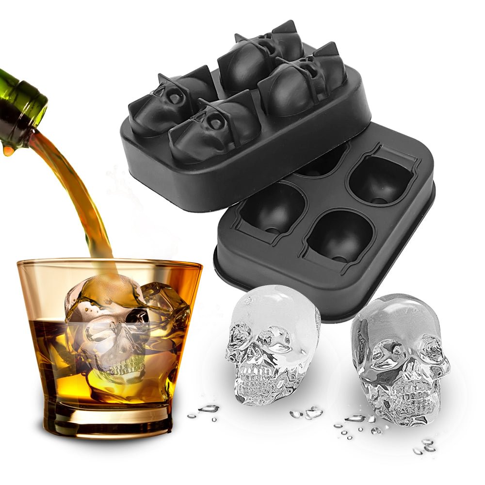 3D Skull Ice Cube Mold Perfect For Halloween - vzzhome