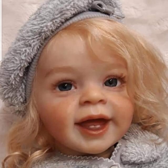 (This Is Yannick Baby) 20" Soft Weighted Body, Super Cute Lifelike Handmade Silicone Reborn Girl Doll Fran with Two Teeth