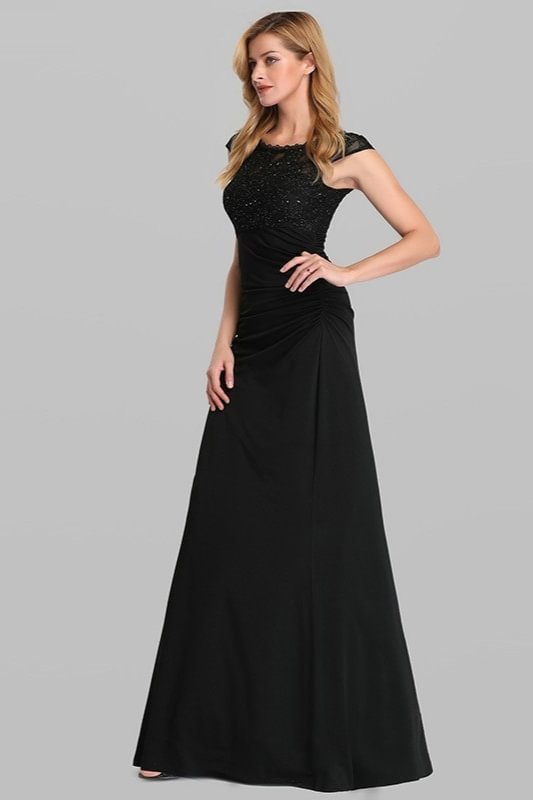 Gorgeous Black Lace Appliques Prom Dress Long Mermaid Evening Party