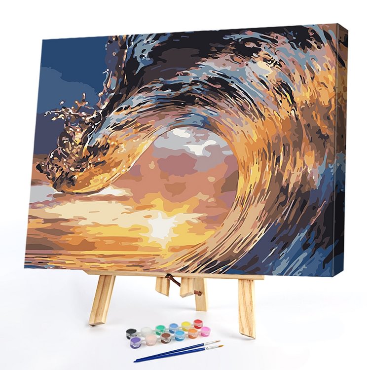40*30cm - Paint By Numbers - Sea Wave