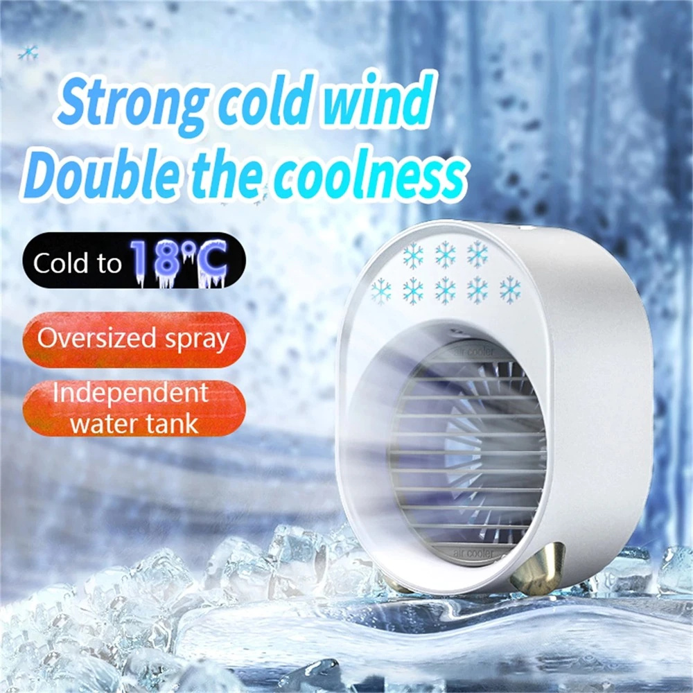 Portable Mini Air Conditioner USB Rechargeable Air Cooler Fan Multifunctional Humidifier For Office Personal Air Cooler、、sdecorshop