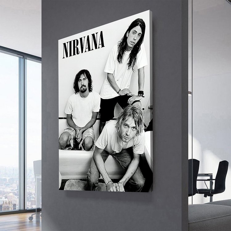 Nirvana Bathroom Poster Canvas Wall Art