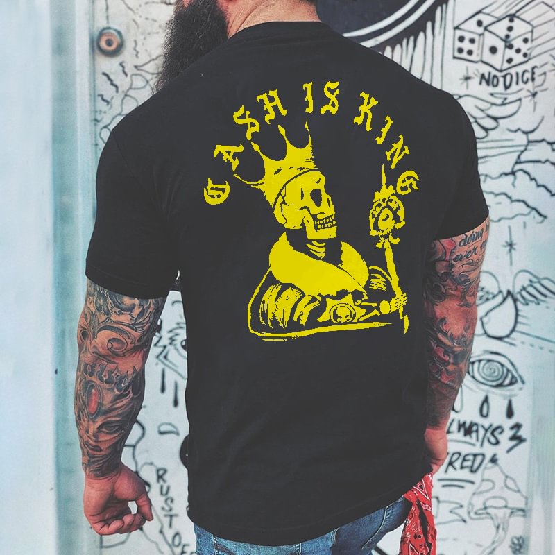 Livereid Cash Is King Crown Skull Men's T-shirt - Livereid