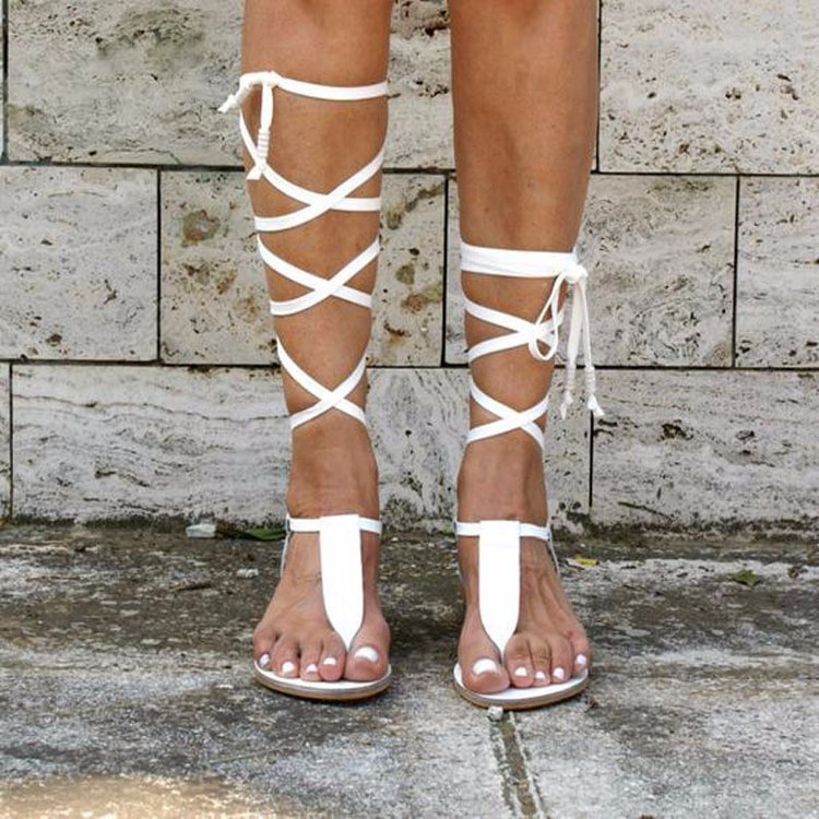 Gladiator shoes T-Strap Ancient Greek Fashion Sandals