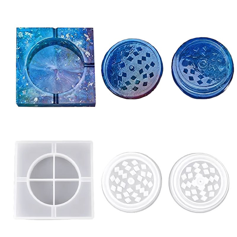 Ashtray Resin Mold & Herb Grinder Silicone Mold