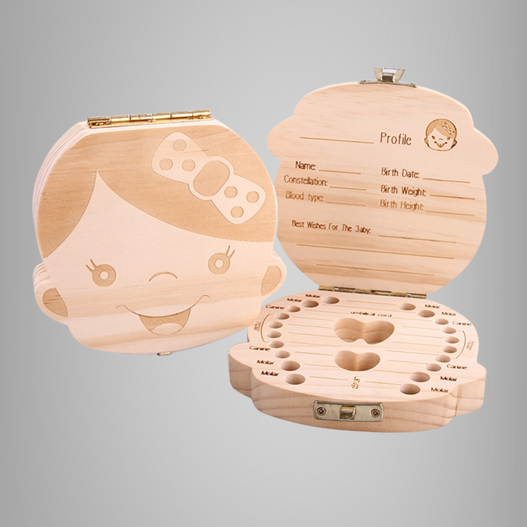 Wooden Baby Tooth Storage Box - vzzhome