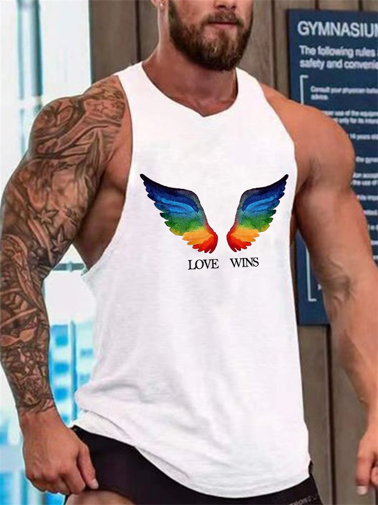 BrosWear Rainbow Wings Love Wins Tank Top