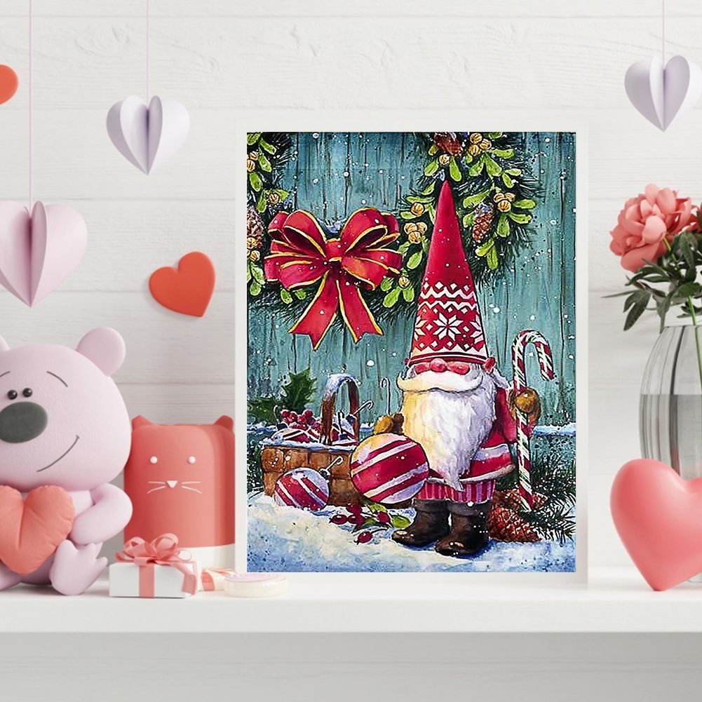 Christmas Gnome-Full Round Diamond Painting 30*40cm