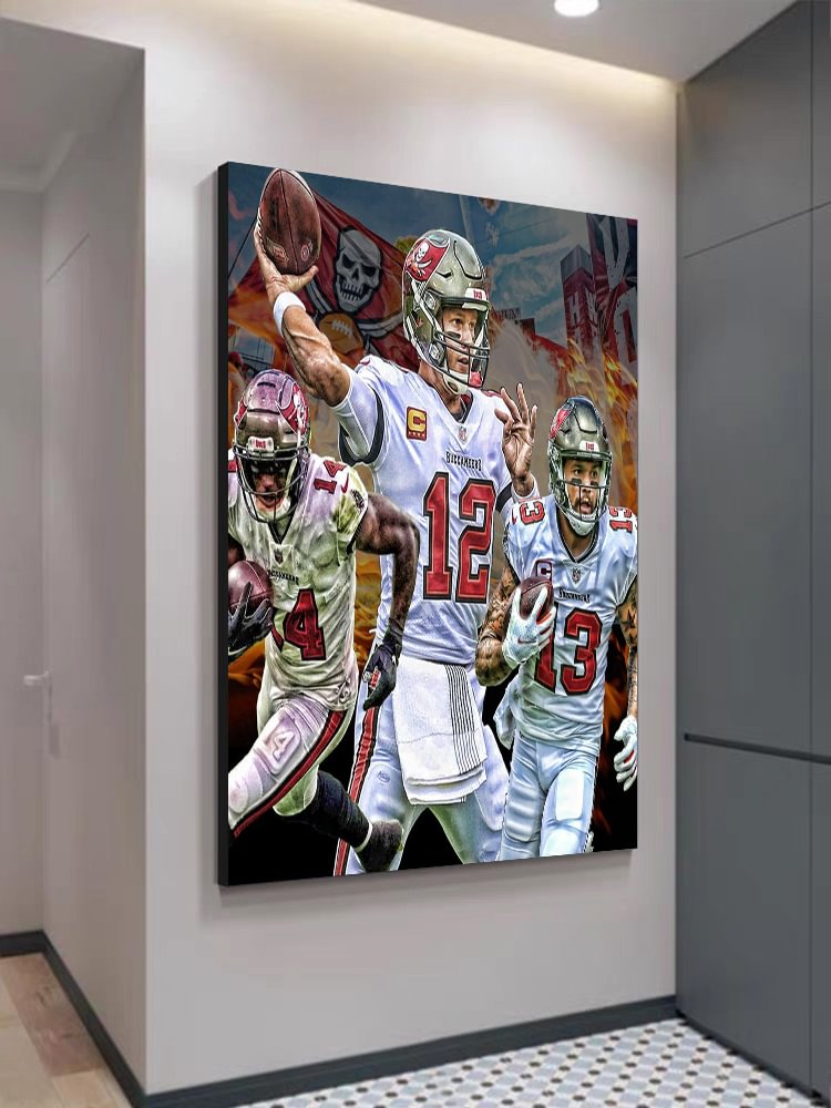 The Tampa Bay Buccaneers: Pewter Pirates Canvas Wall Art