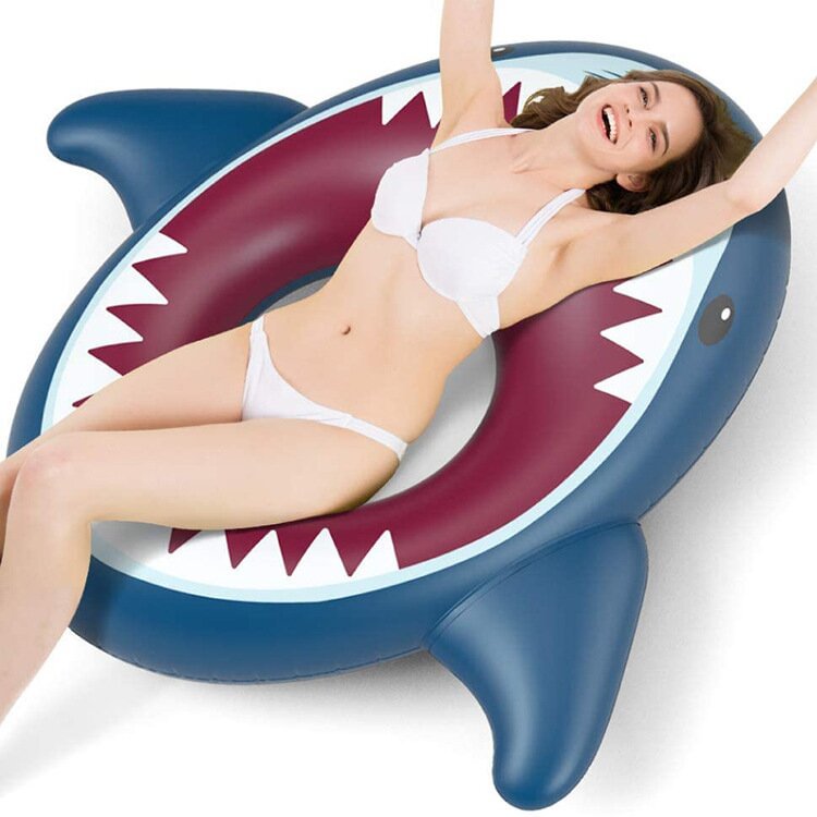Inflatable Shark Pool Float Shark Floaties Swimming Pool for Kids Adults、、sdecorshop