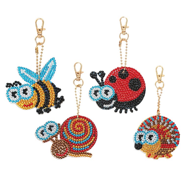 4pcs Insect - 5D DIY Craft Keychain