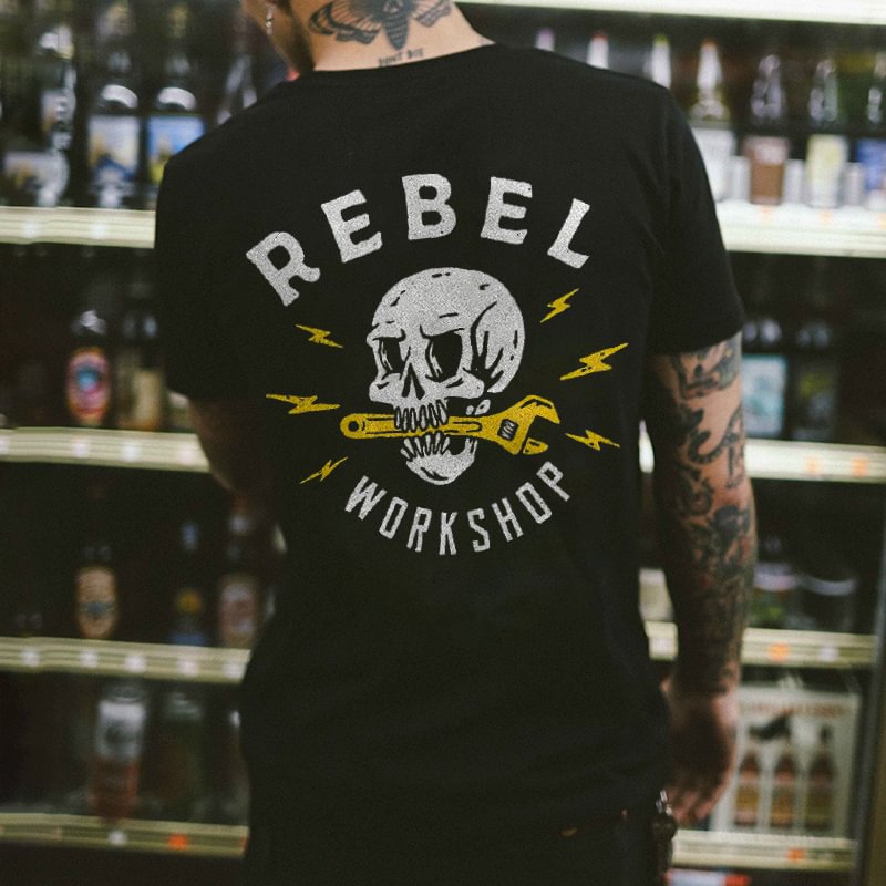 Cloeinc Rebel Workshop Printed Casual Men's T-shirt - Cloeinc