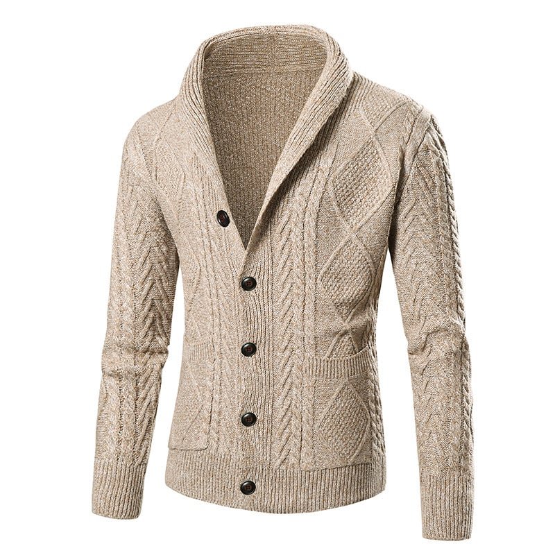 Men's Twisted Blossom Shirt Knitted Coat-Corachic
