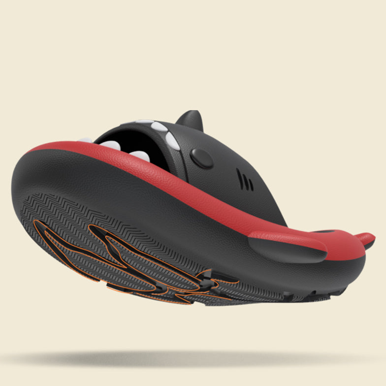 Premium Contrast Color Shark Slides - Super Soft, Comfy, Silent and Anti-slippery Contrast Color 