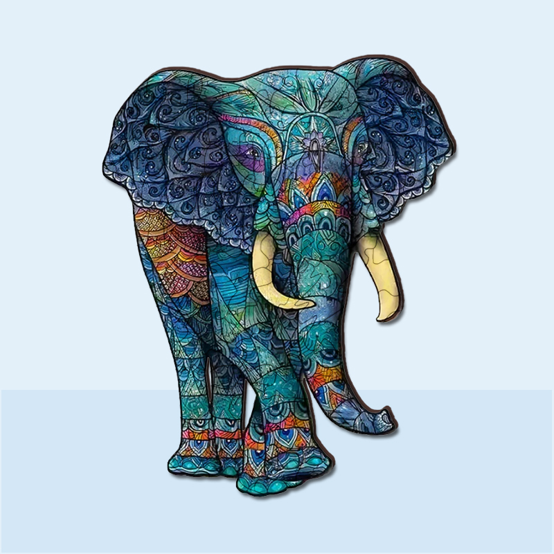 Blue Elephant Jigsaw Puzzle