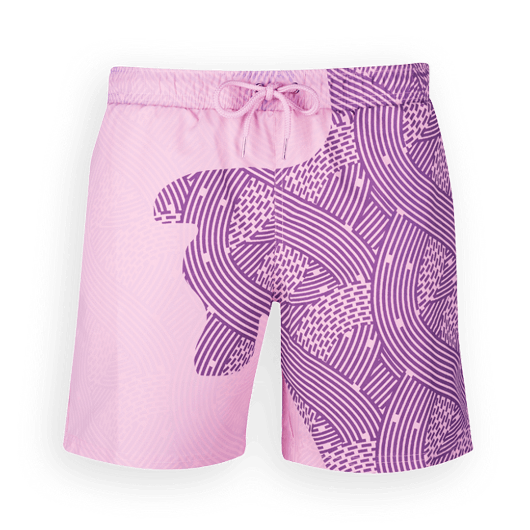 Color Changing Swim Trunks | Purple-Pink