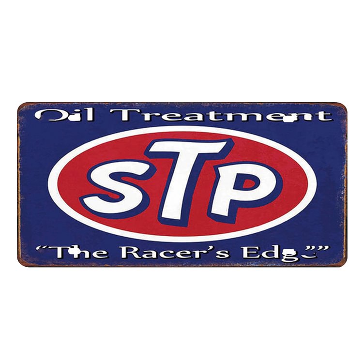 STP Oil License Plate Vintage Metal Tin Sign Plaque for Bar Pub Club Decor