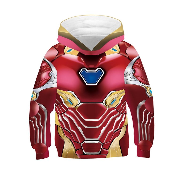 Kids Fashion Iron Man 3D hoodie  hooded sweatshirt-Mayoulove