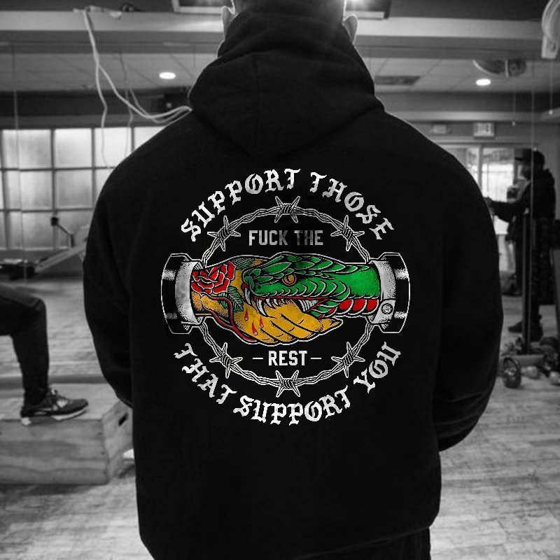 UPRANDY Support Those That Support You Printed Men's Hoodie -  UPRANDY