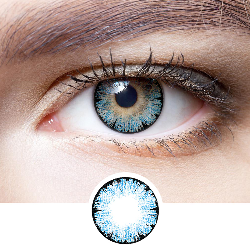 NEBULALENS Ice Blue Yearly Prescription Colored Contact Lenses