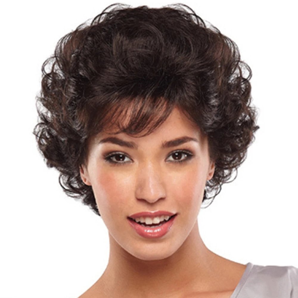 Wig Explosion Wig Fashion Women's Short Curly Hair Chemical Fiber Headgear-Corachic