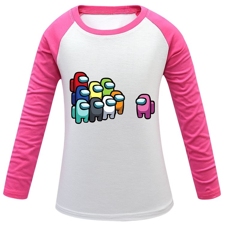 Among us children wearing bottoms boy and girl long sleeves hit color 9022-Mayoulove