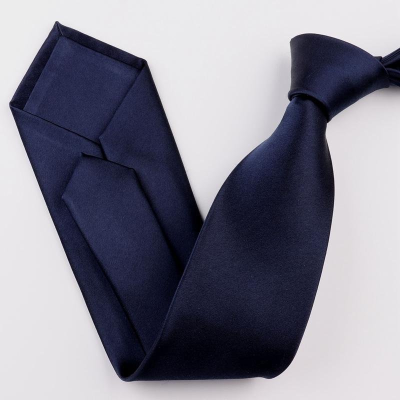 Cravate classique en soie bleu marine-Soie Plus
